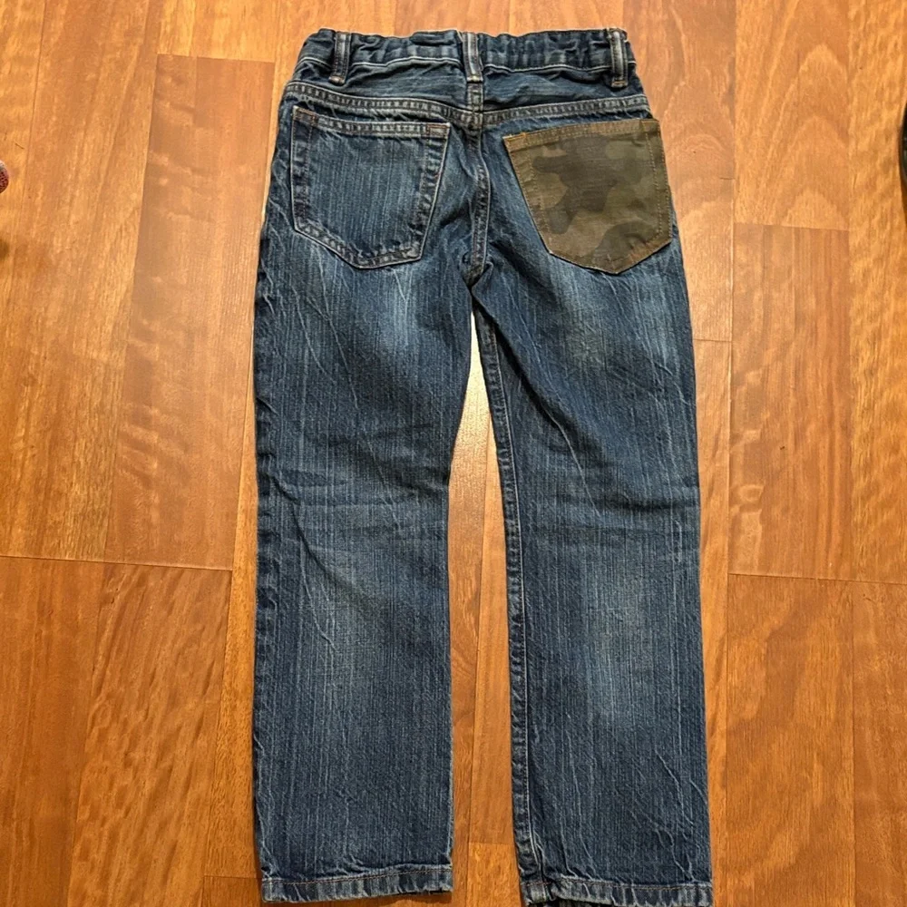 GAP Slim Straight Fit Dark Wash Camouflage Jeans Boys Size 8